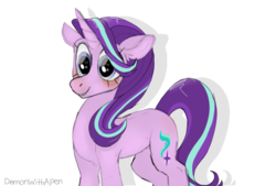Size: 1280x864 | Tagged: safe, artist:demonwithapen, starlight glimmer, pony, unicorn, g4, female, smiling, solo