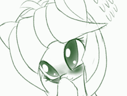 Size: 600x450 | Tagged: dead source, safe, artist:an-m, oc, oc only, oc:abstract module, pony, animated, blinking, blushing, boop, cute, monochrome, pony oc, solo