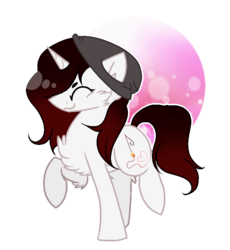 Size: 719x781 | Tagged: safe, artist:mintoria, oc, oc only, oc:taya, pony, unicorn, beanie, chest fluff, female, hat, mare, simple background, solo, transparent background
