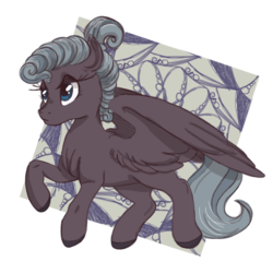 Size: 1024x1024 | Tagged: safe, artist:laps-sp, oc, oc only, pegasus, pony, colored hooves, female, mare, raised hoof, solo