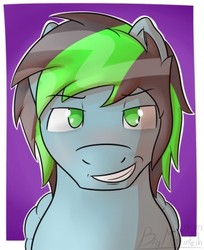Size: 285x350 | Tagged: safe, oc, oc only, oc:weo, pegasus, pony, grin, lowres, male, no pupils, seductive look, simple background, smiling, solo, white outline