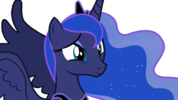 Size: 1920x1080 | Tagged: safe, edit, edited screencap, editor:childofthenight, screencap, princess luna, alicorn, pony, a royal problem, g4, background removed, cute, female, happy, lunabetes, mare, not a vector, simple background, solo, spread wings, transparent background, wings