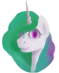 Size: 400x500 | Tagged: safe, artist:my-little-poni, princess celestia, pony, g4, bust, face of mercy, female, mare, simple background, smiling, solo, transparent background