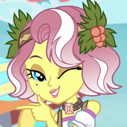Size: 400x400 | Tagged: safe, screencap, vignette valencia, equestria girls, equestria girls specials, g4, my little pony equestria girls: better together, my little pony equestria girls: rollercoaster of friendship, cropped, female, one eye closed, solo, wink