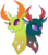 Size: 2472x2790 | Tagged: safe, artist:drake, pharynx, thorax, changedling, changeling, g4, brothers, bust, changedling brothers, cute, duo, duo male, high res, king thorax, male, pharybetes, portrait, prince pharynx, quadrupedal, simple background, thorabetes, tongue out, transparent background