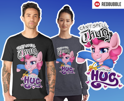 Size: 3974x3230 | Tagged: safe, artist:partypievt, pinkie pie, human, g4, testing testing 1-2-3, apparel, chains, clock, clothes, design, hat, heart eyes, high res, hug, hug life, irl, irl human, jewelry, necklace, photo, rapper pie, redbubble, shirt, shirt design, simple background, sticker, text, thug life, tracksuit, wingding eyes
