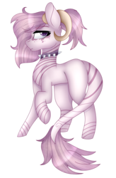 Size: 2246x3421 | Tagged: safe, artist:tomboygirl45, oc, oc only, oc:blackberry candy, earth pony, pony, choker, female, high res, horns, mare, simple background, solo, spiked choker, transparent background