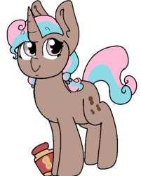 Size: 494x615 | Tagged: safe, artist:nootaz, peanut pastry, pony, g4, background pony, chubby, food, peanut butter, simple background, transparent background