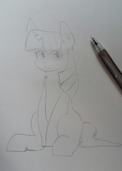 Size: 1836x2569 | Tagged: safe, artist:c0pter, twilight sparkle, pony, g4, female, sketch, solo, traditional art