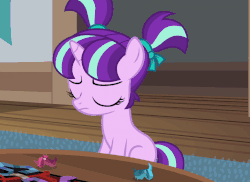 Size: 774x562 | Tagged: safe, screencap, starlight glimmer, pony, unicorn, g4, season 7, uncommon bond, animated, cropped, crying, cute, female, filly, filly starlight glimmer, glimmerbetes, pigtails, sad, sadlight glimmer, sadorable, solo, younger