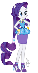 Size: 327x620 | Tagged: safe, artist:ilaria122, rarity, equestria girls, equestria girls series, g4, belt, bracelet, clothes, geode of shielding, hand on hip, high heels, jewelry, magical geodes, ponied up, pose, shoes, simple background, skirt, smiling, solo, transparent background