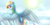 Size: 2048x1024 | Tagged: safe, artist:labglab, rainbow dash, pegasus, pony, rcf community, g4, blue, female, sky, solo, wings