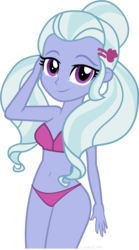 Size: 1603x2887 | Tagged: safe, alternate version, artist:wubcakeva, sugarcoat, equestria girls, g4, adorasexy, belly button, bikini, bikini babe, breasts, clothes, cute, female, looking at you, sexy, signature, simple background, smiling, solo, sugarcute, swimsuit, transparent background, vector