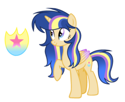 Size: 1328x1080 | Tagged: safe, artist:rainbows-skies, oc, oc only, oc:magical shield, alicorn, pony, female, mare, offspring, parent:flash sentry, parent:twilight sparkle, parents:flashlight, simple background, solo, transparent background