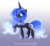 Size: 1024x945 | Tagged: safe, artist:sugaryicecreammlp, oc, oc only, oc:moonlight, alicorn, pony, alicorn oc, constellation, ethereal mane, female, galaxy mane, gradient background, hoof shoes, mare, not luna, offspring, parent:princess luna, raised hoof, side view, slender, solo, thin