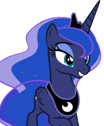Size: 916x1104 | Tagged: safe, edit, edited screencap, editor:childofthenight, screencap, princess luna, alicorn, pony, a royal problem, g4, background removed, cute, female, happy, lunabetes, mare, not a vector, simple background, smiling, solo, transparent background