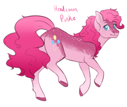 Size: 1143x965 | Tagged: safe, artist:obscuredflower, pinkie pie, earth pony, pony, g4, cutie mark, female, freckles, prancing, simple background, smiling, solo, transparent background