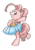 Size: 588x850 | Tagged: safe, artist:tomitake, pinkie pie, earth pony, pony, clothes, cute, diapinkes, female, mare, open mouth, simple background, skirt, solo, white background