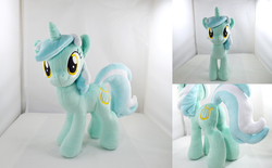 Size: 4841x3000 | Tagged: safe, artist:planetplush, lyra heartstrings, pony, unicorn, g4, female, irl, looking at you, mare, photo, plushie, solo, standing