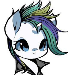 Size: 948x1045 | Tagged: safe, artist:ccc, rarity, pony, unicorn, g4, alternate hairstyle, bust, cute, female, mare, portrait, punk, raribetes, raripunk, simple background, solo, white background