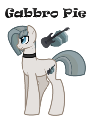 Size: 713x939 | Tagged: safe, artist:hazardous-andy, oc, oc only, oc:gabbro pie, earth pony, pony, base used, choker, magical lesbian spawn, male, offspring, parent:coco pommel, parent:marble pie, parents:marblecoco, simple background, solo, stallion, transparent background