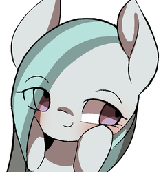 Size: 776x830 | Tagged: safe, artist:ccc, marble pie, earth pony, pony, g4, blushing, cute, female, marblebetes, mare, simple background, smiling, solo, white background
