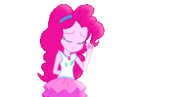Size: 1920x1080 | Tagged: safe, artist:thashy-animations, pinkie pie, equestria girls, g4, my little pony equestria girls: better together, animated, eyes closed, female, gif, simple background, solo, transparent background