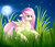 Size: 1024x890 | Tagged: safe, artist:posionjoke, fluttershy, pegasus, pony, g4, female, floppy ears, folded wings, full moon, grass, lidded eyes, lying in grass, mare, moon, night, prone, sad, solo