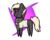 Size: 889x715 | Tagged: safe, oc, oc only, oc:wolfmane, pony, chibi, clothes, glasses, purple background, scarf, shirt, simple background, solo, transparent background