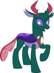 Size: 1024x1374 | Tagged: safe, artist:jhayarr23, pharynx, changedling, changeling, g4, to change a changeling, male, prince pharynx, simple background, solo, transparent background
