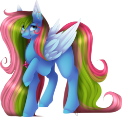 Size: 2606x2514 | Tagged: safe, artist:mauuwde, oc, oc only, oc:media smile, pegasus, pony, female, high res, mare, simple background, solo, transparent background
