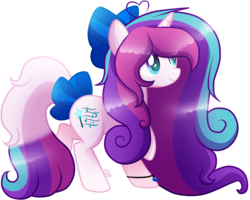 Size: 1500x1200 | Tagged: safe, artist:sugaryicecreammlp, oc, oc only, oc:magical melody, pony, unicorn, bow, female, hair bow, mare, simple background, solo, tail bow, transparent background