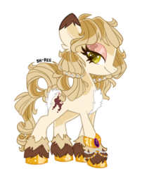 Size: 399x495 | Tagged: safe, artist:sk-ree, oc, oc only, oc:oh lala, earth pony, pony, bracelet, female, jewelry, mare, simple background, solo, transparent background