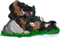 Size: 421x270 | Tagged: safe, artist:xwhitedreamsx, oc, oc only, oc:pandie, oc:walter nutt, earth pony, pegasus, pony, death by coffee, dewclaw, female, gift art, kissing, male, mare, oc x oc, pixel art, shipping, simple background, smiling, straight, transparent background