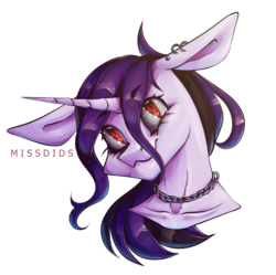 Size: 1024x1020 | Tagged: safe, artist:missdids, oc, oc only, oc:lurid shadow, pony, bust, portrait, simple background, solo, transparent background