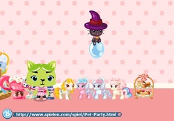 Size: 720x500 | Tagged: safe, pony, collectible, game, group, pet party, quartet