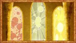 Size: 1280x720 | Tagged: safe, screencap, friendship is magic, g4, no pony, stained glass, window