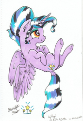 Size: 1136x1656 | Tagged: safe, alicorn, pony, character, cute, fluffy, promarker, simple background, traditional art
