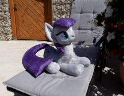 Size: 1000x771 | Tagged: safe, artist:hipsterowlet, maud pie, earth pony, pony, g4, irl, photo, plushie, prone, solo
