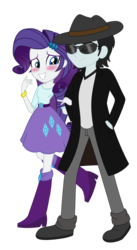 Size: 662x1208 | Tagged: safe, artist:wild-cobragirl, rarity, oc, equestria girls, g4, blushing, canon x oc, edgy, simple background, transparent background