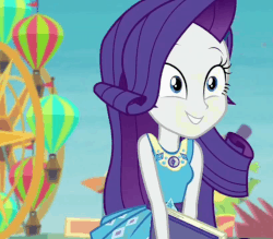 Size: 821x720 | Tagged: safe, screencap, rarity, equestria girls, equestria girls specials, g4, my little pony equestria girls: better together, my little pony equestria girls: rollercoaster of friendship, animated, cropped, cute, eyeshadow, female, geode of shielding, gif, makeup, notebook, solo