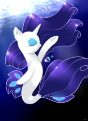 Size: 2090x2873 | Tagged: safe, artist:theratedrshimmer, rarity, seapony (g4), unicorn, blue background, blue mane, blue tail, bubble, colored pupils, crepuscular rays, cute, digital art, dorsal fin, ear fluff, eyelashes, eyes closed, female, fish tail, flowing mane, flowing tail, hooves, horn, ocean, seaponified, seapony rarity, simple background, smiling, solo, species swap, sun, sunlight, swimming, tail, underwater, water