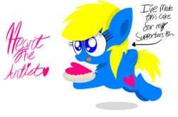 Size: 3072x2010 | Tagged: safe, artist:hearttheartist, oc, oc only, oc:heart cake, pegasus, pony, female, high res, simple background, solo, tongue out, white background