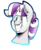 Size: 2600x3150 | Tagged: safe, artist:chaosmauser, twilight velvet, pony, unicorn, g4, female, happy, high res, mare, simple background, solo, sticker, transparent background