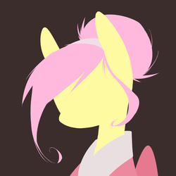 Size: 2000x2000 | Tagged: safe, artist:rosefluffdraws, fluttershy, pony, g4, clothes, female, high res, kimono (clothing), mare, simple background, solo
