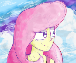 Size: 1240x1037 | Tagged: safe, fluttershy, human, equestria girls, g4, bust, female, profile, solo