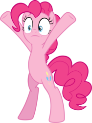 Size: 6305x8382 | Tagged: safe, artist:famousmari5, pinkie pie, earth pony, pony, g4, the mean 6, absurd resolution, belly, bipedal, female, mare, simple background, solo, transparent background, vector