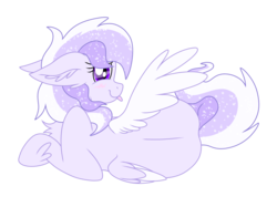 Size: 2732x2048 | Tagged: safe, artist:prismaticstars, oc, oc only, oc:starstorm slumber, pegasus, pony, female, high res, mare, prone, simple background, solo, tongue out, transparent background