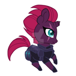 Size: 1024x1024 | Tagged: safe, artist:therealakineko, tempest shadow, pony, unicorn, g4, female, simple background, solo, transparent background, watermark