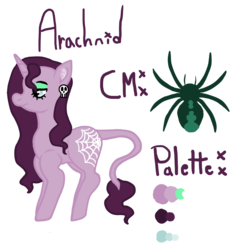 Size: 888x939 | Tagged: safe, artist:glamgoria-morose, oc, oc only, oc:arachnid, pony, unicorn, magical lesbian spawn, offspring, parent:fluttershy, parent:tempest shadow, parents:tempestshy, simple background, solo, transparent background